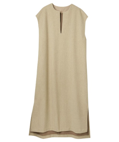 RANAN（ラナン）の「ウールライク深Ｖネックジャンパースカート（ジャンパースカート・レディース・ベージュ系1/ブラック・L/LL/M）」の5枚目の写真