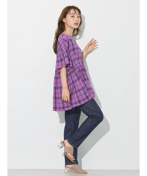 AMERICAN HOLIC（アメリカンホリック）の「ティアードボイルブラウス（シャツ/ブラウス・レディース・ブラック/チェック/ブラウン/ブラウン系その他4・L/M）」の19枚目の写真