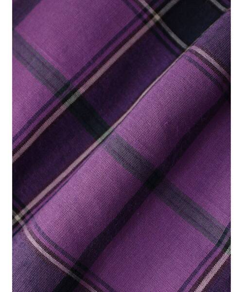 AMERICAN HOLIC（アメリカンホリック）の「ティアードボイルブラウス（シャツ/ブラウス・レディース・ブラック/チェック/ブラウン/ブラウン系その他4・L/M）」の5枚目の写真