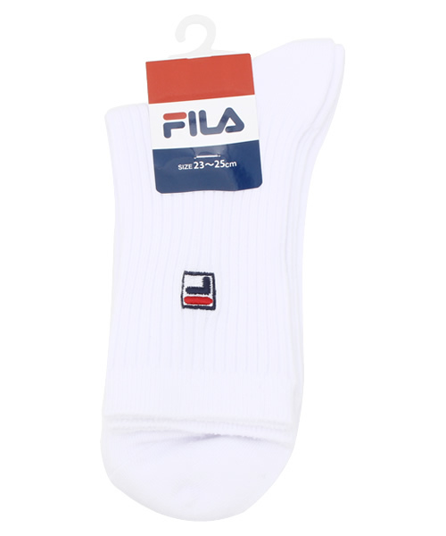 FILA(フィラ)の「WEGO/FILAリブソックス(ソックス/靴下・レディース・ホワイト・FREE)」の1枚目の写真