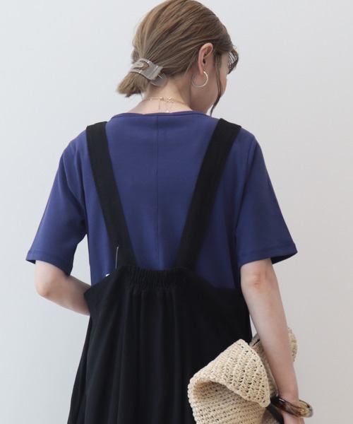 AMERICAN HOLIC（アメリカンホリック）の「5分袖リブカットプルオーバー（Tシャツ/カットソー・レディース・ブラック/パープル/ブラウン/オフホワイト/その他7・M/L）」の8枚目の写真