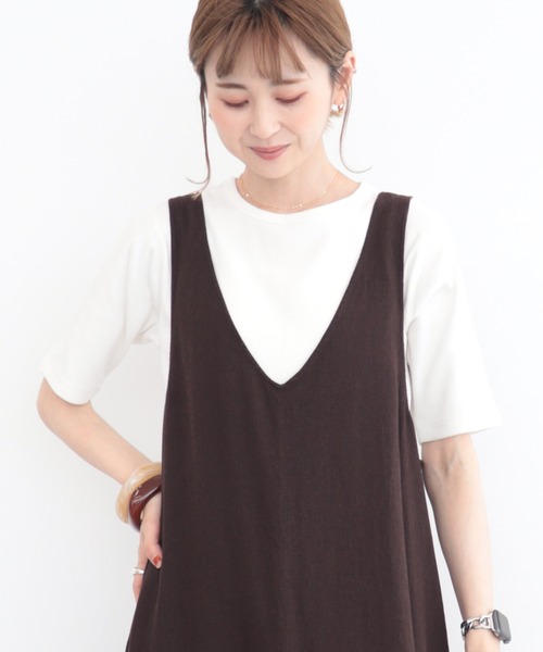 AMERICAN HOLIC（アメリカンホリック）の「5分袖リブカットプルオーバー（Tシャツ/カットソー・レディース・ブラック/パープル/ブラウン/オフホワイト/その他7・M/L）」の10枚目の写真