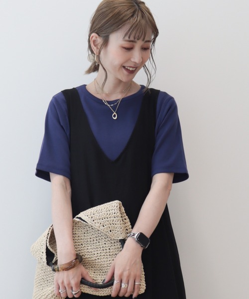 AMERICAN HOLIC（アメリカンホリック）の「5分袖リブカットプルオーバー（Tシャツ/カットソー・レディース・ブラック/パープル/ブラウン/オフホワイト/その他7・M/L）」の11枚目の写真