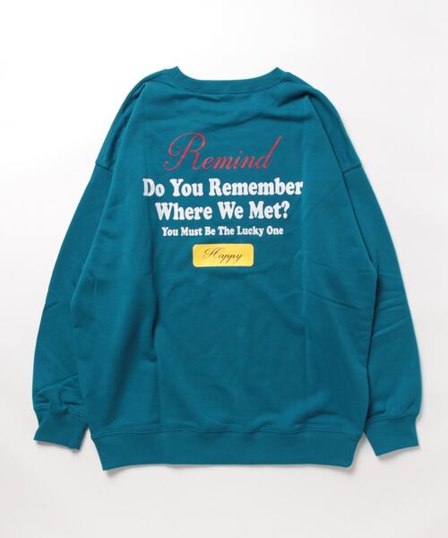 CORNERS(コーナーズ)の「Remind 前後プリントトレーナー(スウェット・レディース・オートミール/レッド/ターコイズブルー/ブラック/グリーン・FREE)」の21枚目の写真