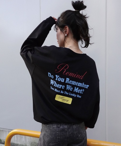 CORNERS(コーナーズ)の「Remind 前後プリントトレーナー(スウェット・レディース・オートミール/レッド/ターコイズブルー/ブラック/グリーン・FREE)」の16枚目の写真