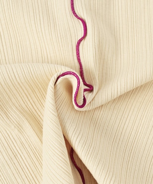 CALMIA（カルミア）の「メローリブタートルカットソー（90～150cm）（Tシャツ/カットソー・キッズ・オフホワイト/ブラウン/ピンク/グレー・110/120/100/90/130/140/150）」の15枚目の写真