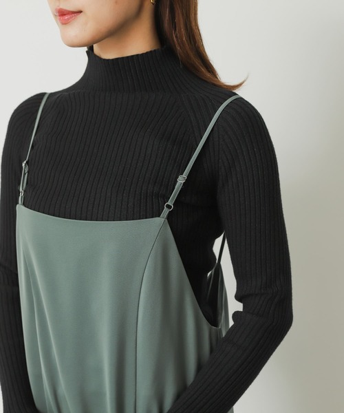 SENSE OF PLACE by URBAN RESEARCH（センスオブプレイスバイアーバンリサーチ）の「サテンキャミワンピース（ワンピース・レディース・グリーン/ライトベージュ/ブラック・ONE/S）」の11枚目の写真