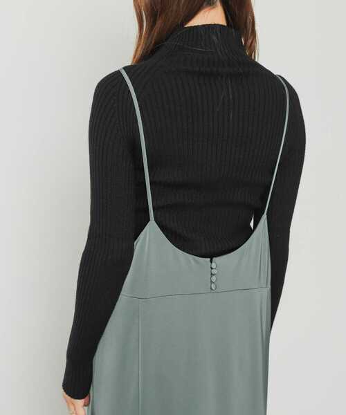 SENSE OF PLACE by URBAN RESEARCH（センスオブプレイスバイアーバンリサーチ）の「サテンキャミワンピース（ワンピース・レディース・グリーン/ライトベージュ/ブラック・ONE/S）」の13枚目の写真