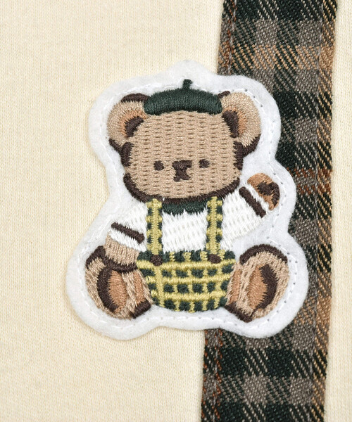 SLAP SLIP BABY(スラップスリップベビー)の「【お揃い】タータンチェック柄サロペットレイヤード風ロンパースベビー(60~80cm)(ロンパース・キッズ・ブラウン/ネイビー・70cm/80cm/60cm)」の18枚目の写真