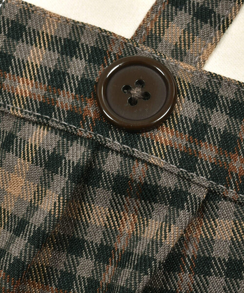 SLAP SLIP BABY(スラップスリップベビー)の「【お揃い】タータンチェック柄サロペットレイヤード風ロンパースベビー(60~80cm)(ロンパース・キッズ・ブラウン/ネイビー・70cm/80cm/60cm)」の20枚目の写真