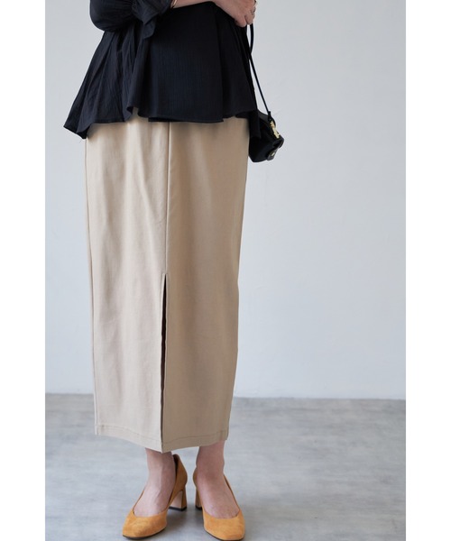 &. NOSTALGIA（アンドドットノスタルジア）の「【ZOZO限定】ストレッチツイルスカート（スカート・レディース・モカ/ブラック・FREE）」の2枚目の写真