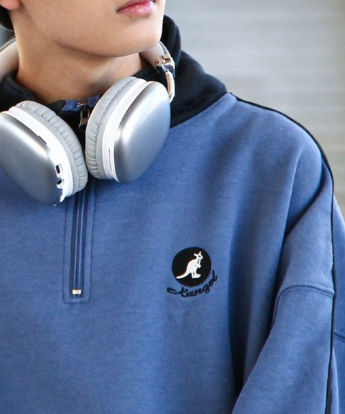 KRYclothing ハーフジップトレーナー FUSINKAN サイドライン ADAMASTE（アダマスト）の「side line half zip sweat - サイド