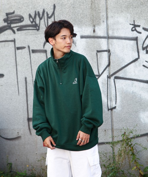 セール】【KANGOL】 サイドライン ワンポイント ロゴ 刺繍 ハーフ