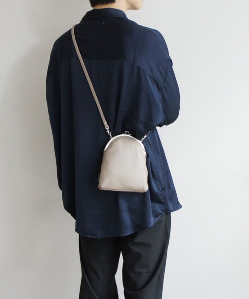 TIDEWAY（タイドウェイ）の「SHEETS がま口 SHOULDER（ショルダーバッグ・レディース・ブラック/ダークグレー/ライトグレー/グレイッシュベージュ・FREE）」の14枚目の写真
