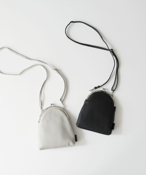 TIDEWAY（タイドウェイ）の「SHEETS がま口 SHOULDER（ショルダーバッグ・レディース・ブラック/ダークグレー/ライトグレー/グレイッシュベージュ・FREE）」の12枚目の写真