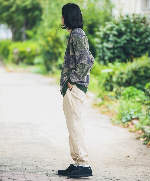 URBAN RESEARCH Sonny Label（アーバンリサーチサニーレーベル）の「『洗濯可』幾何学柄ジャガードカーディガン（カーディガン/ボレロ・メンズ・ベージュ系その他/グリーン系その他/イエロー系その他・LARGE/MEDIUM）」の5枚目の写真