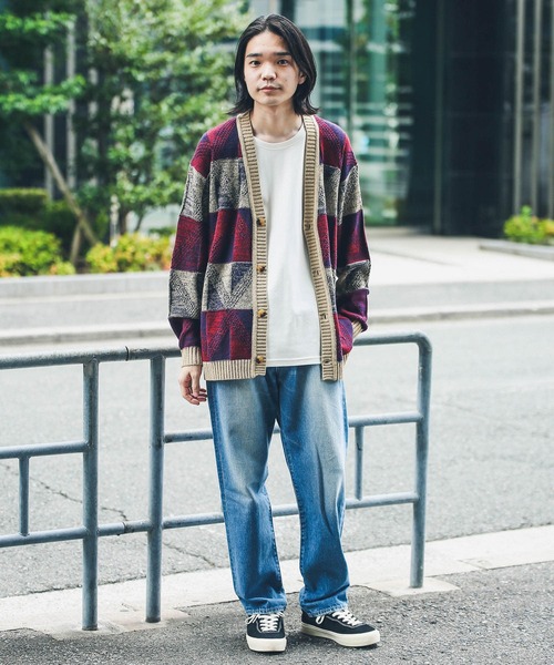 URBAN RESEARCH Sonny Label（アーバンリサーチサニーレーベル）の「『洗濯可』幾何学柄ジャガードカーディガン（カーディガン/ボレロ・メンズ・ベージュ系その他/グリーン系その他/イエロー系その他・LARGE/MEDIUM）」の12枚目の写真