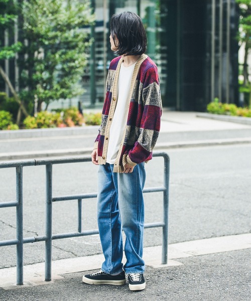 URBAN RESEARCH Sonny Label（アーバンリサーチサニーレーベル）の「『洗濯可』幾何学柄ジャガードカーディガン（カーディガン/ボレロ・メンズ・ベージュ系その他/グリーン系その他/イエロー系その他・LARGE/MEDIUM）」の13枚目の写真