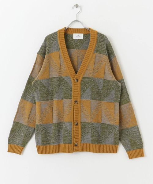 URBAN RESEARCH Sonny Label（アーバンリサーチサニーレーベル）の「『洗濯可』幾何学柄ジャガードカーディガン（カーディガン/ボレロ・メンズ・ベージュ系その他/グリーン系その他/イエロー系その他・LARGE/MEDIUM）」の22枚目の写真