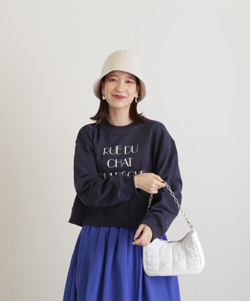 N.(N. Natural Beauty Basic)(エヌエヌナチュラルビューティーベーシック)の「◆クラシックロゴスウェット(スウェット・レディース・ネイビー/オレンジ/クリーム・MEDIUM)」の22枚目の写真