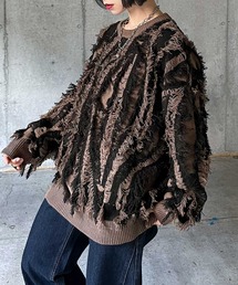 PAGEBOY | フリンジジャガードプルオーバー(ニット/セーター)