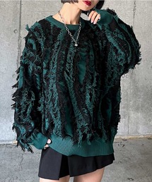 PAGEBOY | フリンジジャガードプルオーバー(ニット/セーター)