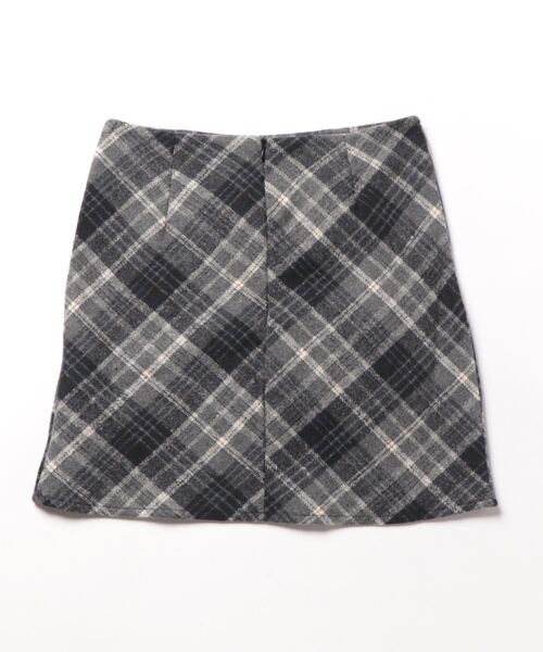 LAC-VERT（ラック・ヴェール）の「裏地パンツ付きチェックスカート（スカート・レディース・ブラウン/グレー・S/M）」の5枚目の写真