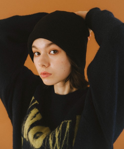 WHIMSIC(ウィムジック)の「【UNISEX】ニットビーニー(ニットキャップ/ビーニー・メンズ・チャコールグレー/ブラウン/ブラック・FREE)」の2枚目の写真
