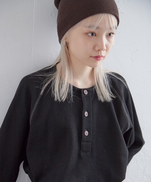 WHIMSIC(ウィムジック)の「【UNISEX】ニットビーニー(ニットキャップ/ビーニー・メンズ・チャコールグレー/ブラウン/ブラック・FREE)」の17枚目の写真