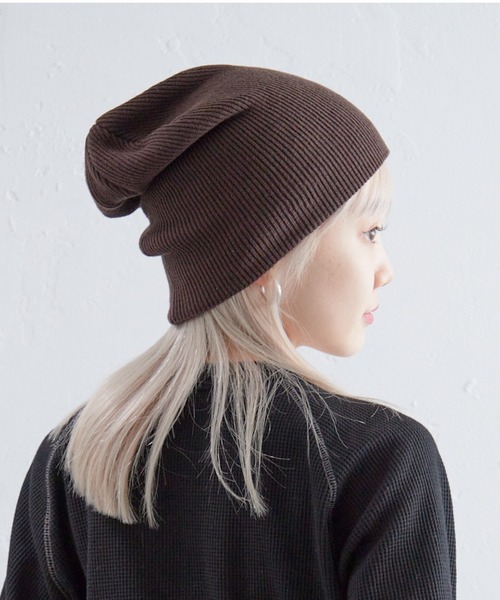 WHIMSIC(ウィムジック)の「【UNISEX】ニットビーニー(ニットキャップ/ビーニー・メンズ・チャコールグレー/ブラウン/ブラック・FREE)」の18枚目の写真