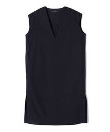 SHIPS Primary Navy Label:〈手洗い可能〉梳毛 Vネック ワンピース