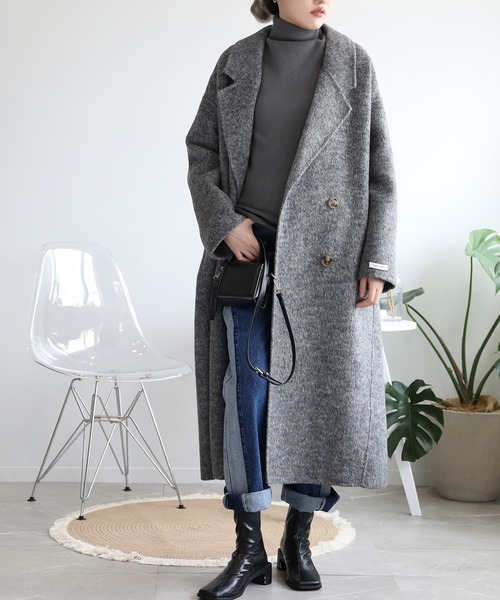 aimoha（アイモハ）の「シンプルタートルネックニット（ニット/セーター・レディース・チョコ/ダークグレー/レッド/グレー/キャメル/グリーン/ホワイト/ベージュ/ブラック/ネイビー/オフホワイト・FREE）」の22枚目の写真