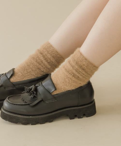 SMELLY（スメリー）の「シャギーソックス（ソックス/靴下・レディース・ブルー/ベージュ/グリーン系その他・22/25（85-100））」の4枚目の写真