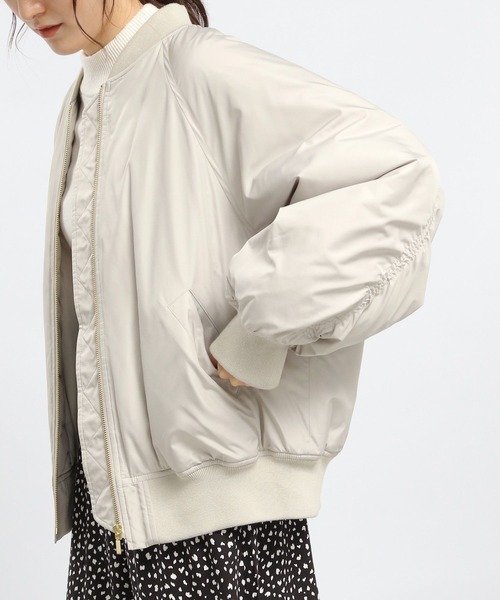 GLOBAL WORK Smile Seed Store（グローバルワーク スマイルシードストア）の「エアサーマルMA-1/704193（MA-1・レディース・ブラック/ライトカーキ/アイボリー・MEDIUM/LARGE/X-LARGE/SMALL）」の2枚目の写真