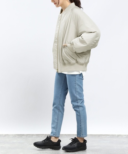 GLOBAL WORK Smile Seed Store（グローバルワーク スマイルシードストア）の「エアサーマルMA-1/704193（MA-1・レディース・ブラック/ライトカーキ/アイボリー・MEDIUM/LARGE/X-LARGE/SMALL）」の8枚目の写真