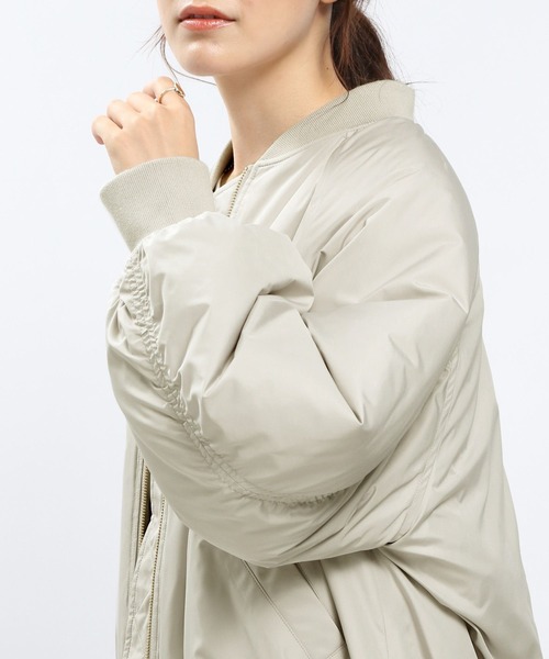 GLOBAL WORK Smile Seed Store（グローバルワーク スマイルシードストア）の「エアサーマルMA-1/704193（MA-1・レディース・ブラック/ライトカーキ/アイボリー・MEDIUM/LARGE/X-LARGE/SMALL）」の11枚目の写真