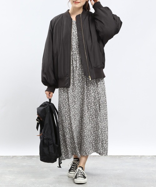 GLOBAL WORK Smile Seed Store（グローバルワーク スマイルシードストア）の「エアサーマルMA-1/704193（MA-1・レディース・ブラック/ライトカーキ/アイボリー・MEDIUM/LARGE/X-LARGE/SMALL）」の18枚目の写真