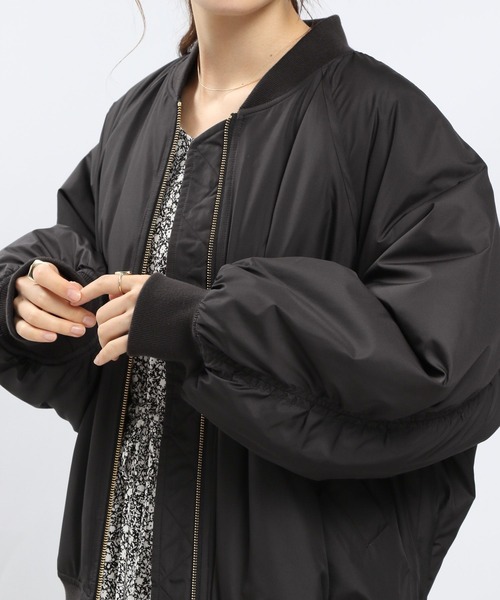 GLOBAL WORK Smile Seed Store（グローバルワーク スマイルシードストア）の「エアサーマルMA-1/704193（MA-1・レディース・ブラック/ライトカーキ/アイボリー・MEDIUM/LARGE/X-LARGE/SMALL）」の21枚目の写真