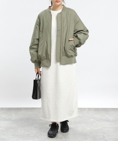 GLOBAL WORK Smile Seed Store（グローバルワーク スマイルシードストア）の「エアサーマルMA-1/704193（MA-1・レディース・ブラック/ライトカーキ/アイボリー・MEDIUM/LARGE/X-LARGE/SMALL）」の22枚目の写真