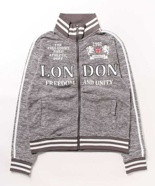 STYLEBLOCK（スタイルブロック）の「HIGHQUALITYフリースプリントブルゾン(london)（ブルゾン・メンズ・ネイビー/ベージュ/ブラック/ヘザーチャコール・L/M/LL）」の8枚目の写真