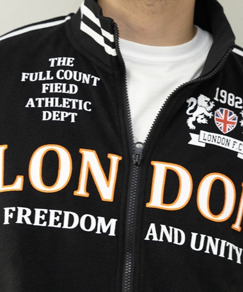 STYLEBLOCK（スタイルブロック）の「HIGHQUALITYフリースプリントブルゾン(london)（ブルゾン・メンズ・ネイビー/ベージュ/ブラック/ヘザーチャコール・L/M/LL）」の13枚目の写真