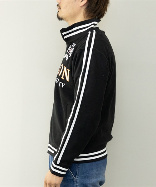 STYLEBLOCK（スタイルブロック）の「HIGHQUALITYフリースプリントブルゾン(london)（ブルゾン・メンズ・ネイビー/ベージュ/ブラック/ヘザーチャコール・L/M/LL）」の11枚目の写真