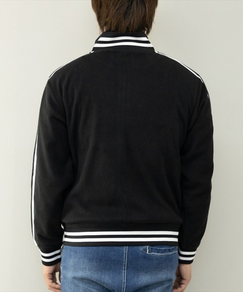 STYLEBLOCK（スタイルブロック）の「HIGHQUALITYフリースプリントブルゾン(london)（ブルゾン・メンズ・ネイビー/ベージュ/ブラック/ヘザーチャコール・L/M/LL）」の12枚目の写真