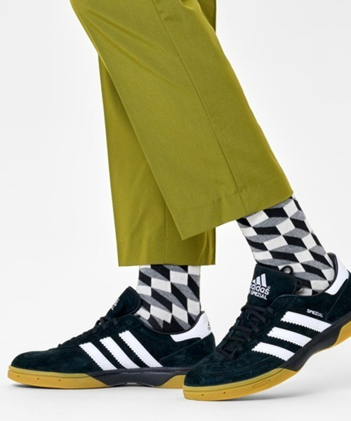 Happy Socks（ハッピーソックス）の「Happy Socks Filled Optic クルーソックス 10201103（ソックス/靴下・レディース・グレー/ブルー/ネイビー・L/M）」の5枚目の写真