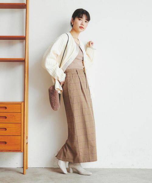 coen（コーエン）の「【WEB限定】キルトライクスナップボタンカーディガン（カーディガン/ボレロ・レディース・ブラック/オフホワイト・M/L）」の12枚目の写真