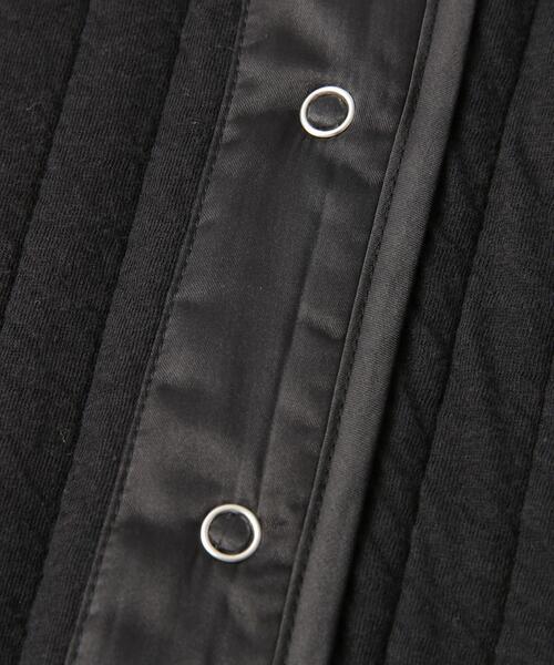 coen（コーエン）の「【WEB限定】キルトライクスナップボタンカーディガン（カーディガン/ボレロ・レディース・ブラック/オフホワイト・M/L）」の10枚目の写真