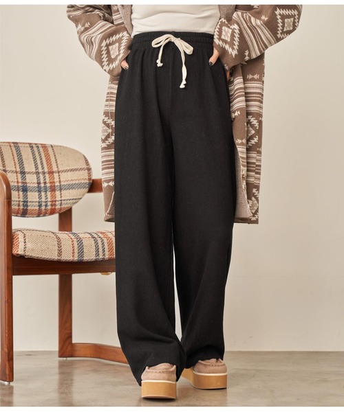 anap mimpi（アナップミンピ）の「起毛ランダムリブワイドパンツ（その他パンツ・レディース・アイボリー/ブラック/ベージュ・FREE）」の13枚目の写真