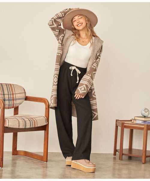 anap mimpi（アナップミンピ）の「起毛ランダムリブワイドパンツ（その他パンツ・レディース・アイボリー/ブラック/ベージュ・FREE）」の16枚目の写真