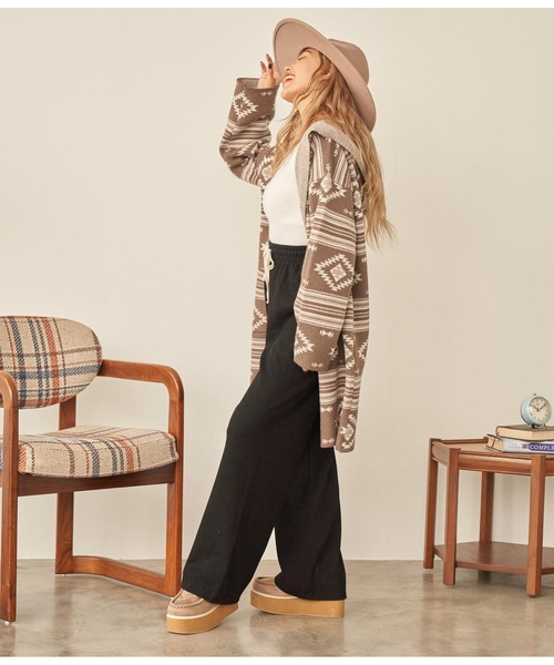 anap mimpi（アナップミンピ）の「起毛ランダムリブワイドパンツ（その他パンツ・レディース・アイボリー/ブラック/ベージュ・FREE）」の18枚目の写真