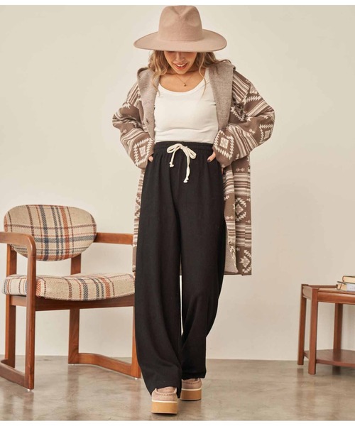 anap mimpi（アナップミンピ）の「起毛ランダムリブワイドパンツ（その他パンツ・レディース・アイボリー/ブラック/ベージュ・FREE）」の19枚目の写真